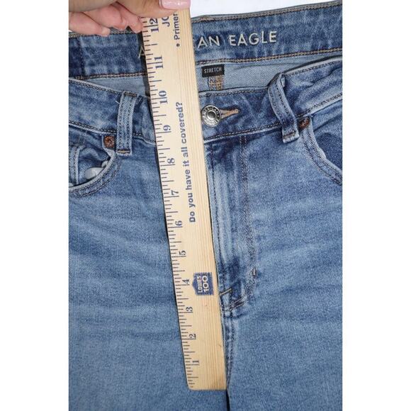 American Eagle Stretch Skinny Jeans | Size 8 Short | Mid Wash High Rise Denim - Picture 11 of 12